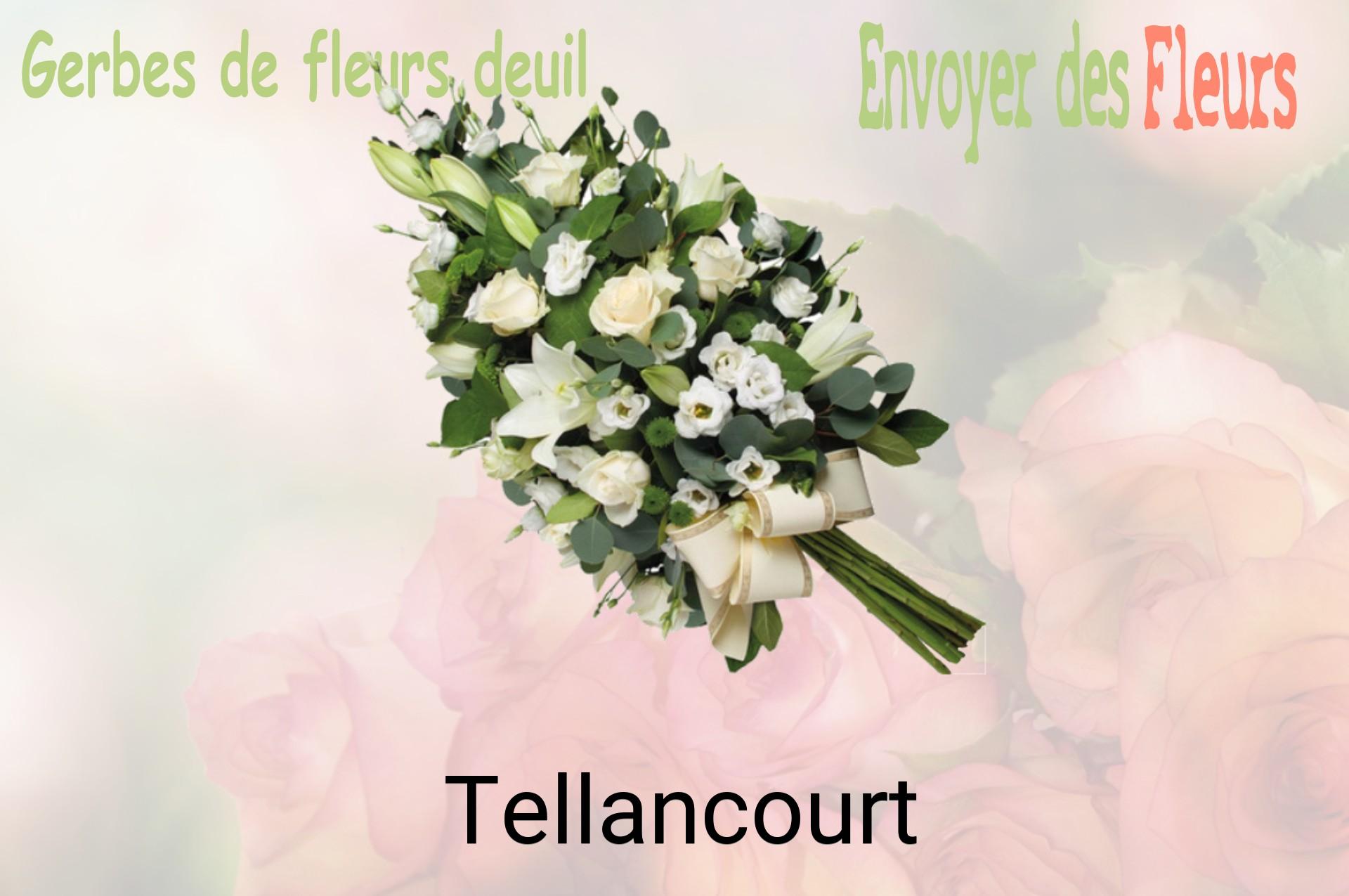 Gerbe de fleurs de deuil livrée à Tellancourt